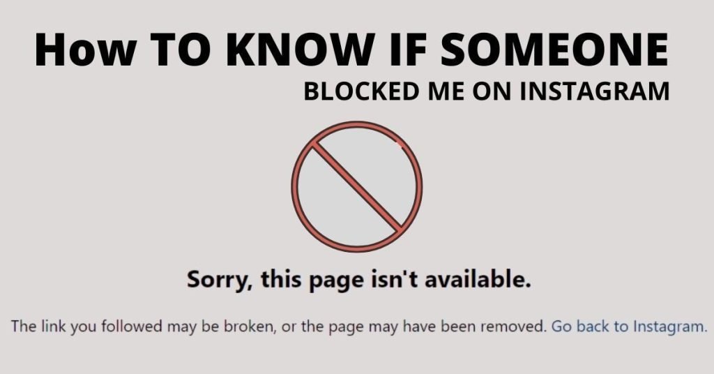 Someone blocked me on Instagram